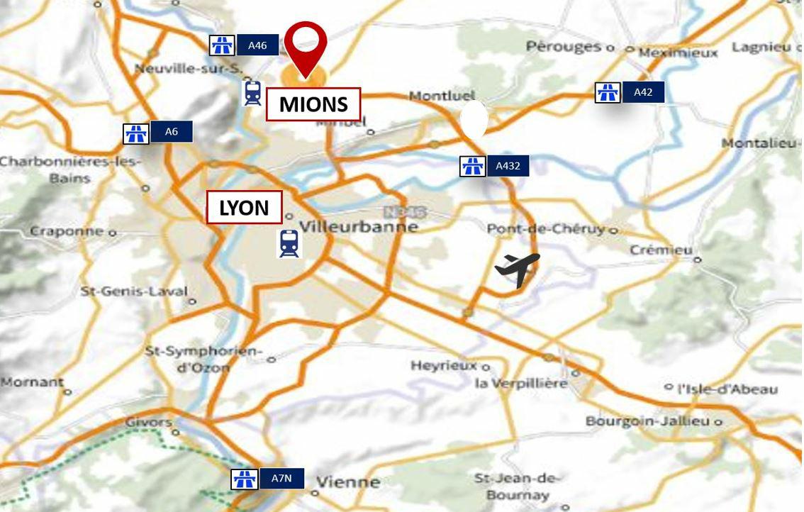 Entrepôt classe a Mionnay 12602m² Vente entrepôt classe a Mionnay Ain OVLOG2309805 1